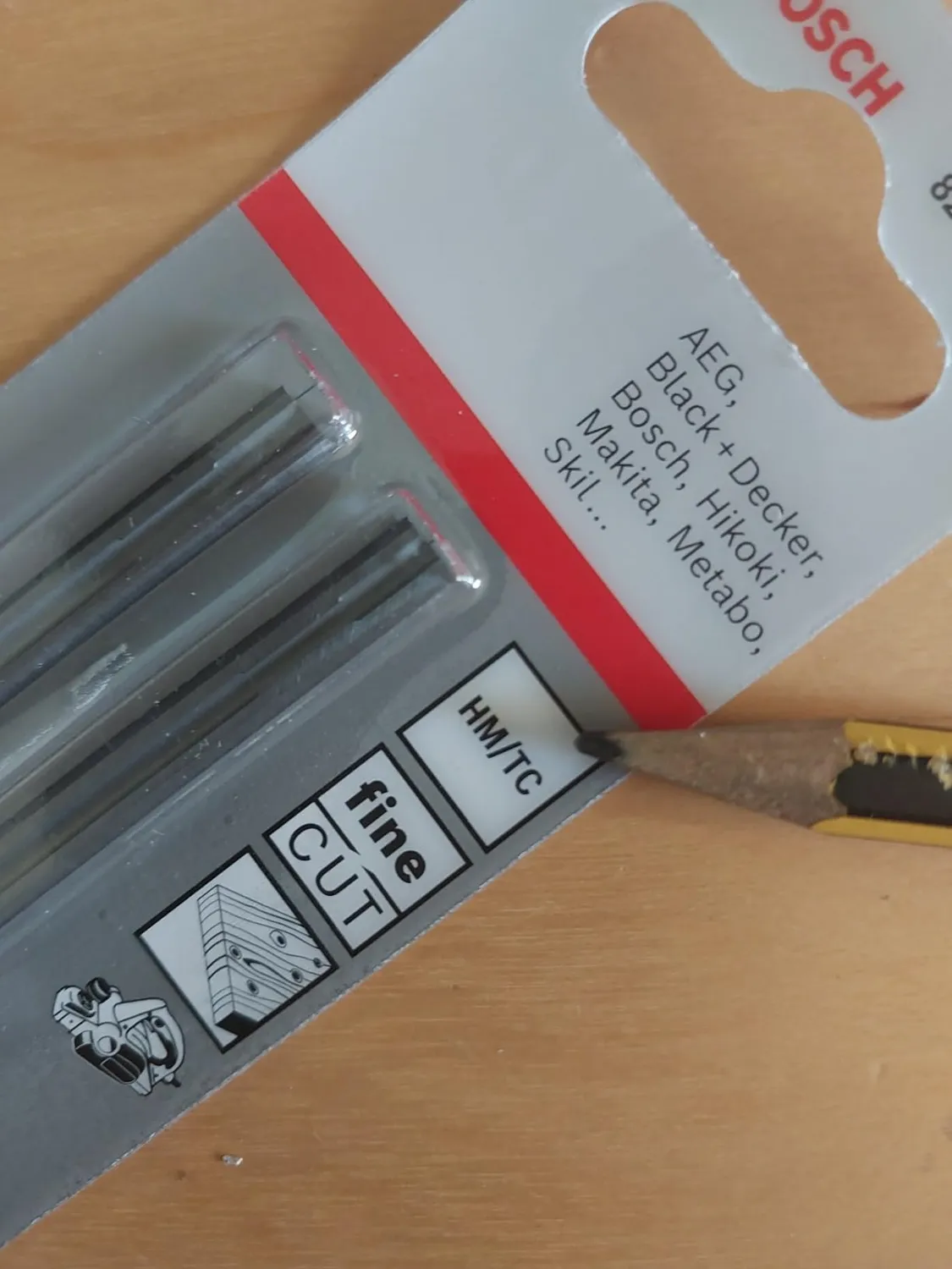 Bosch 2607000096 fer de rabot carbure