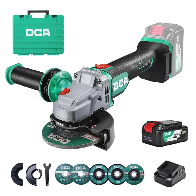 DCA Meuleuse d'angle sans fil 20V 125mm kit 4,0Ah brushless