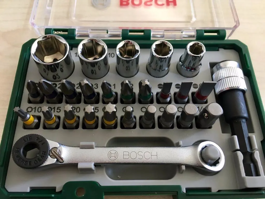 Bosch 2607017160 coffret clé à cliquet 27 pièces embouts et douilles